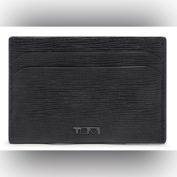 Tumi Other - Tumi Nassau Black Embossed Slim Card Case NWT